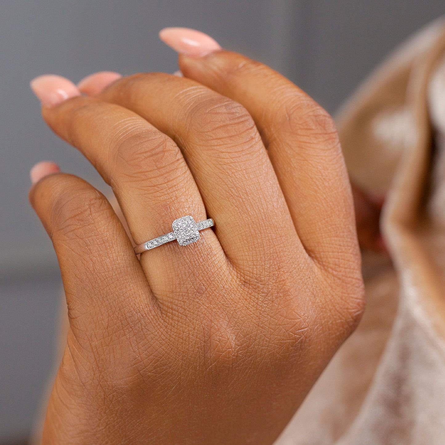 Scarlett 18Karat White Gold Diamond Engagement Ring