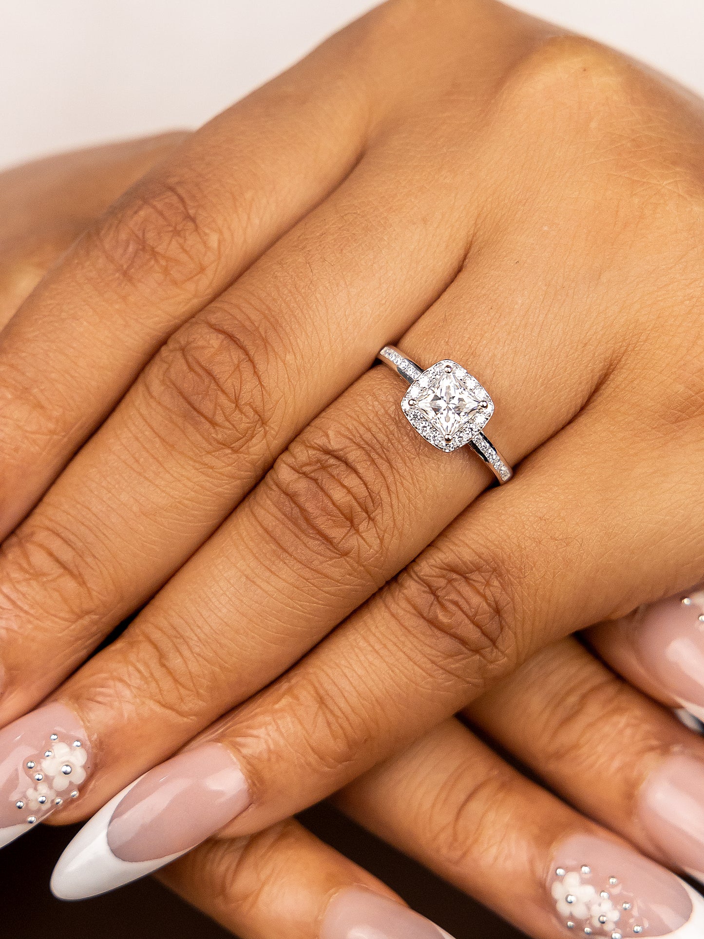 Ebony Sterling Silver Engagement Ring