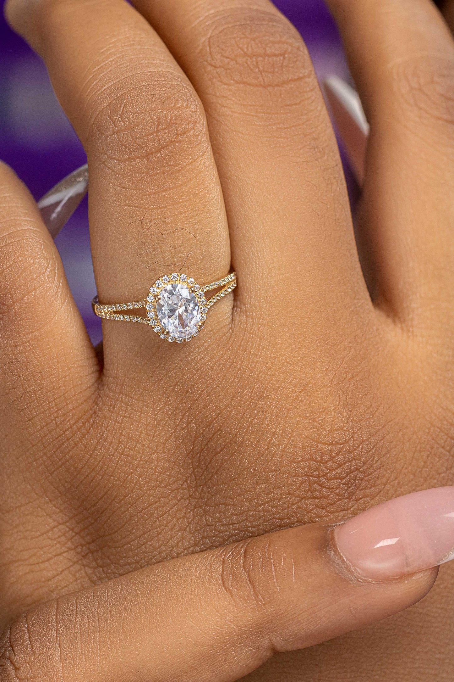 Katrina Oval 10Karat Yellow Gold Engagement Ring