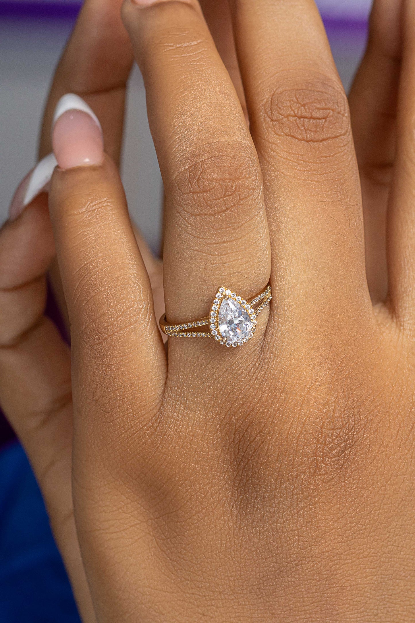 Katrina Pear 10Karat Yellow Gold Engagement Ring