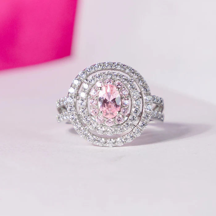 Nwanneka Pink 18Karat White Gold Engagement Ring