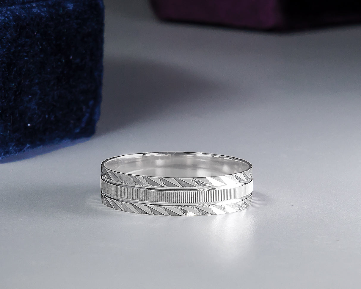 Bishop 10Karat White Gold Wedding Band