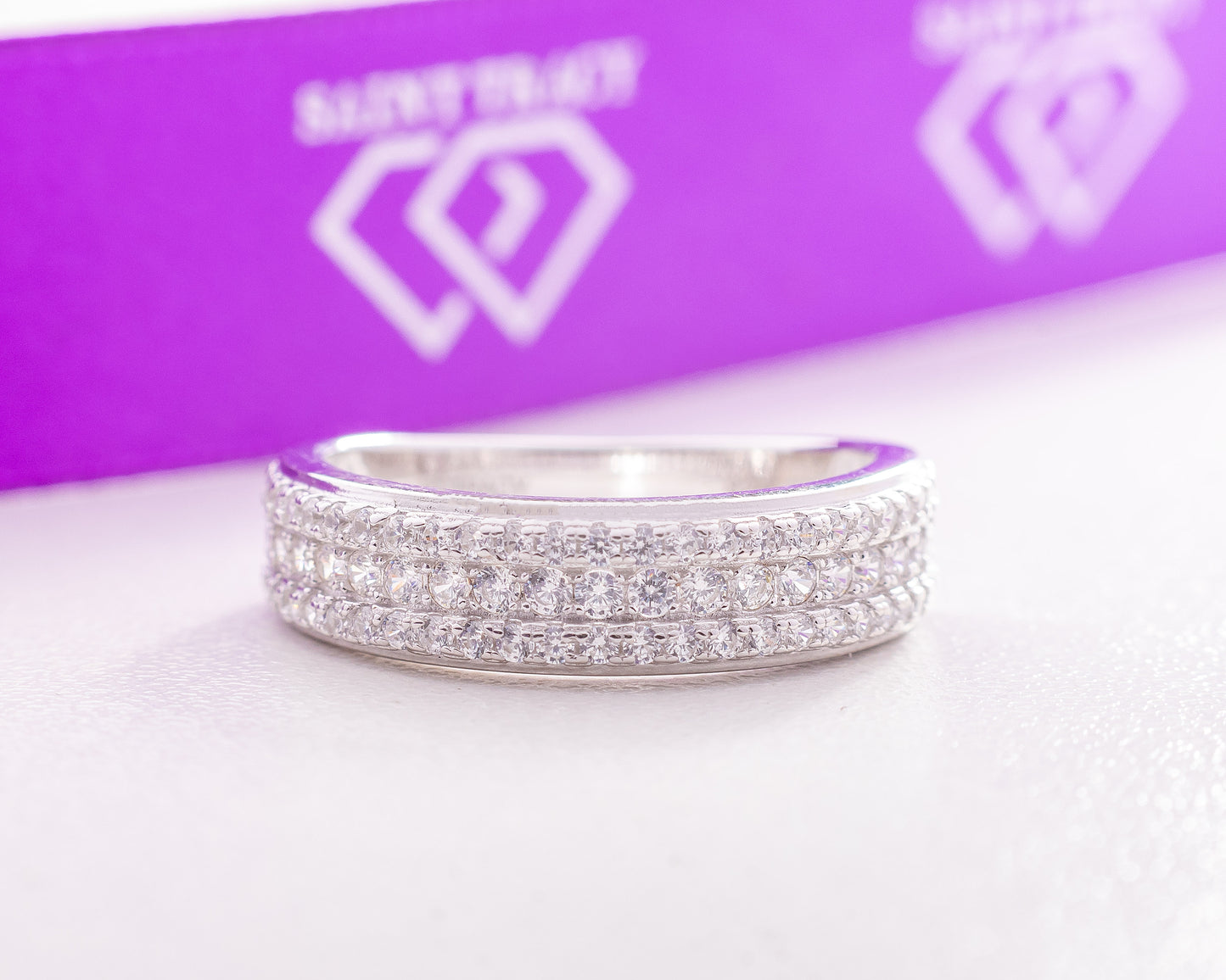 Beverly Sterling Silver Wedding Band