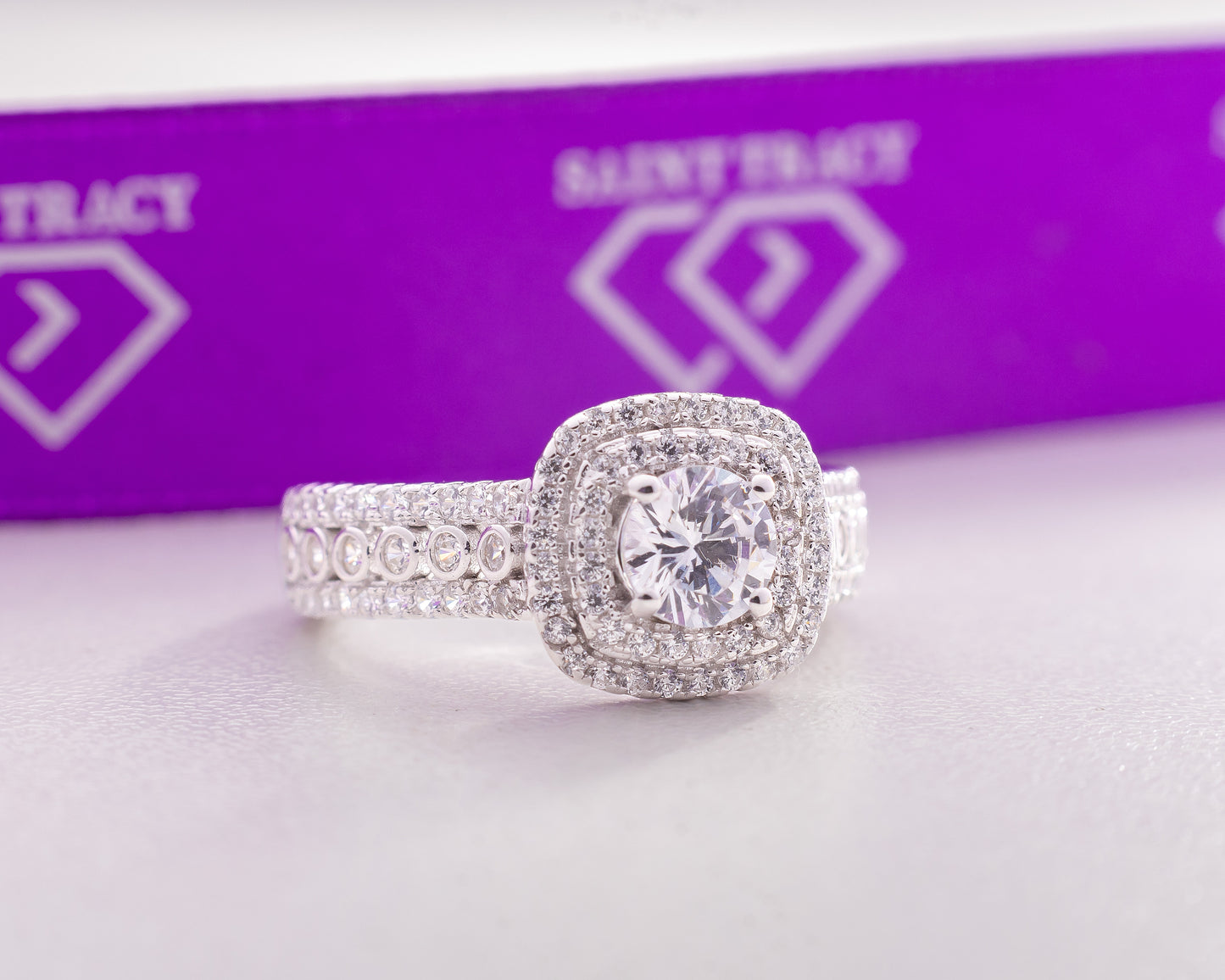 Brit Sterling Silver Engagement Ring