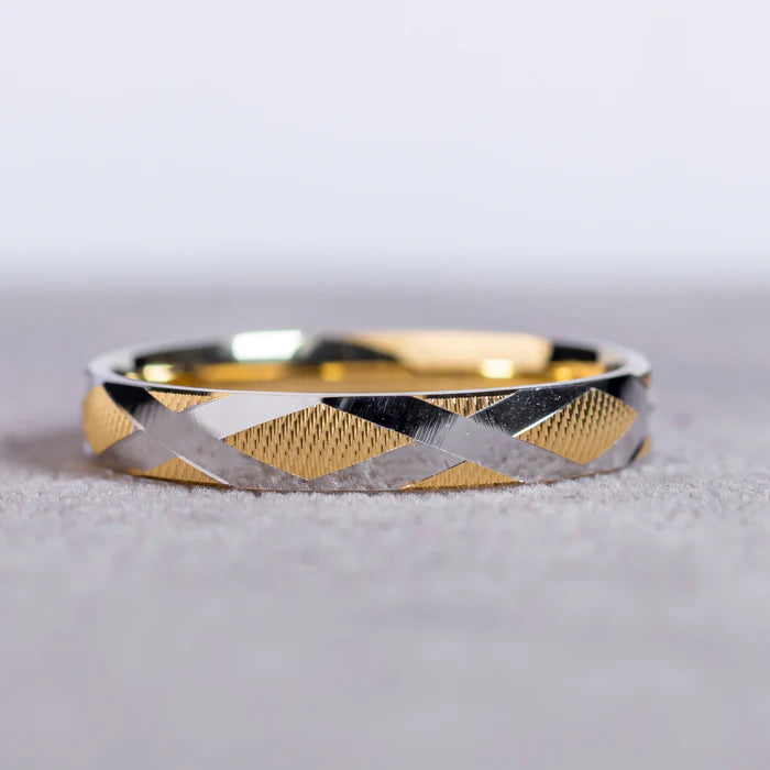 Calton 18Karat Two-Tone Gold Wedding Band