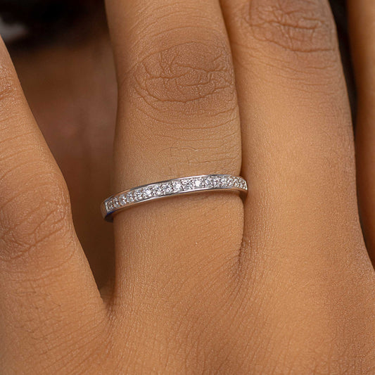 Cheryl 10Karat White Gold Wedding Band