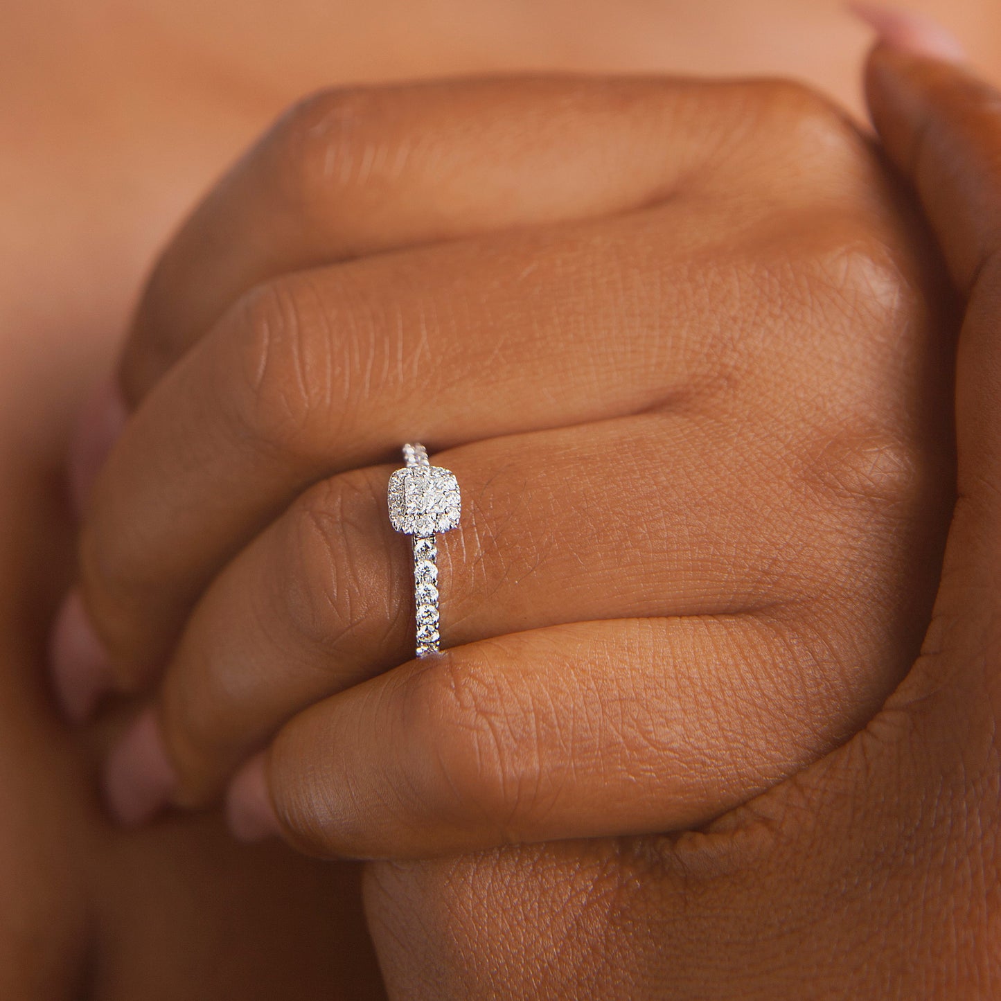 Laurel 18Karat White Gold Diamond Engagement Ring