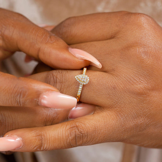 Megan 18Karat Yellow Gold Diamond Engagement Ring