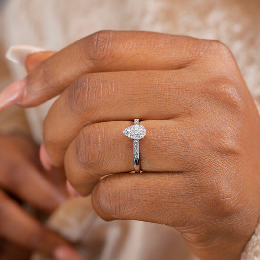 Megan 18Karat White Gold Diamond Engagement Ring