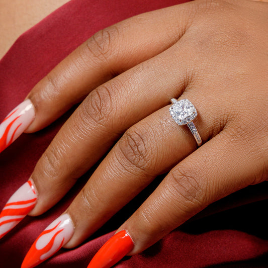 Ebony 18Karat White Gold Engagement Ring