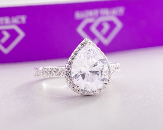 Ellie Sterling Silver Engagement Ring