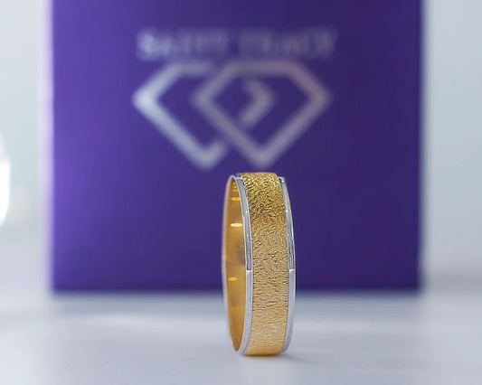 Elliot 18Karat Two-Tone Gold Wedding Band
