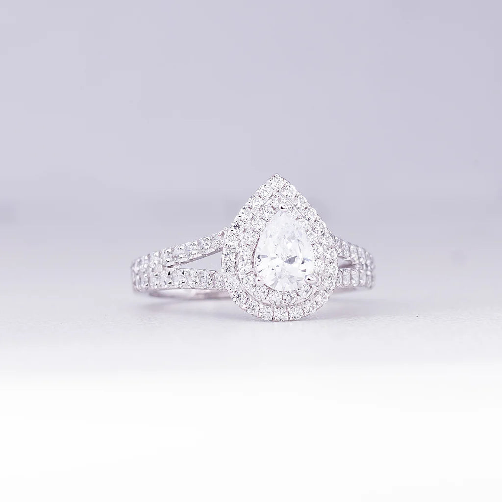 Farah Pear 18Karat White Gold Engagement Ring