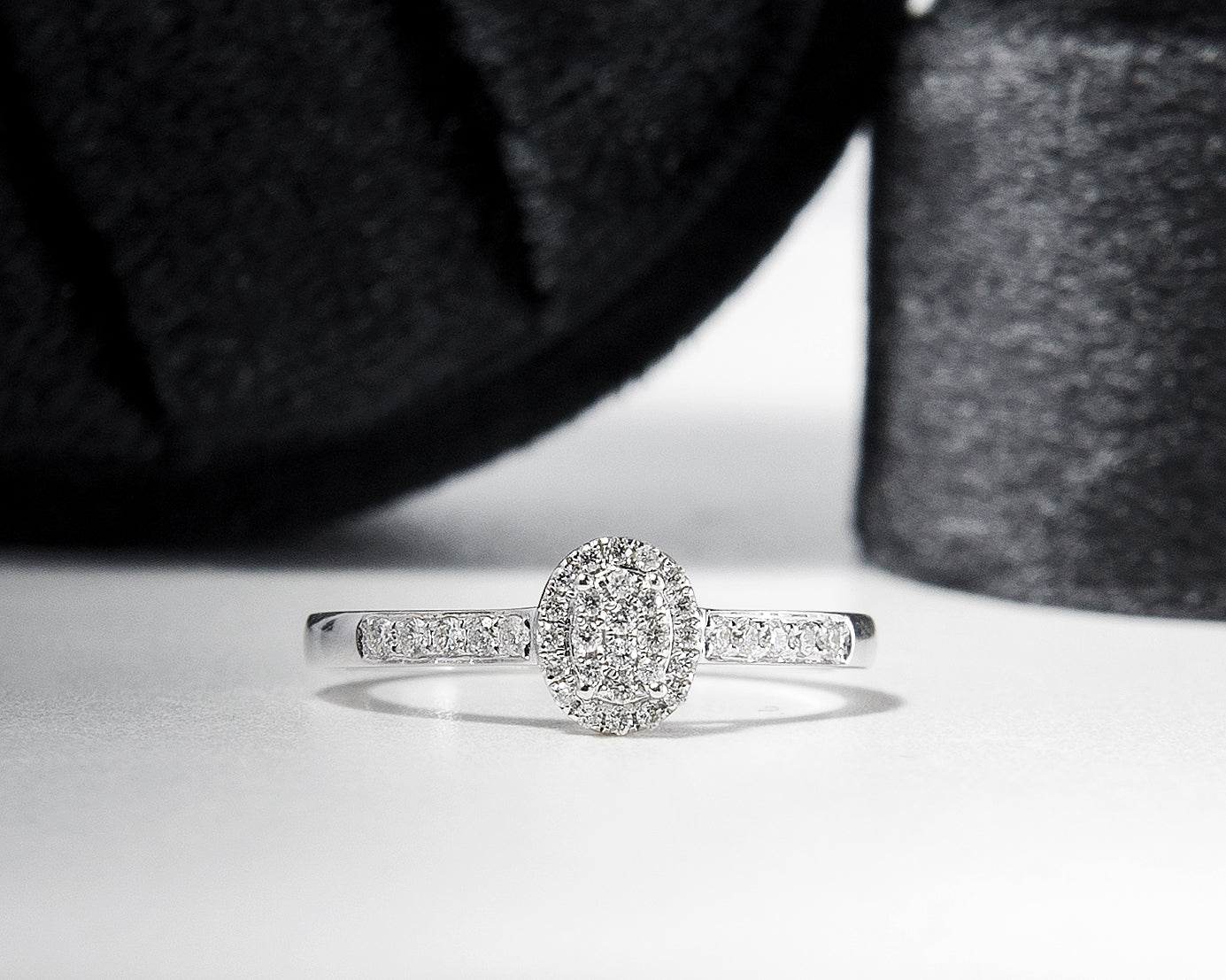 Hazel 18Karat White Gold Diamond Engagement Ring