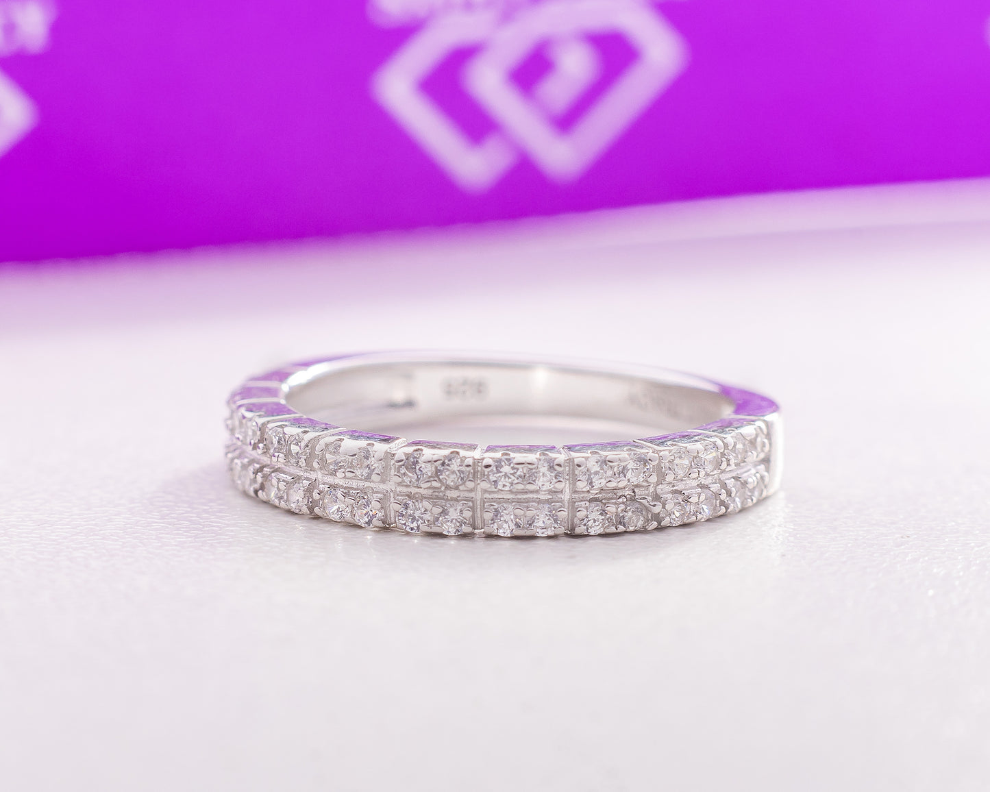 Janelle Sterling Silver Wedding Band