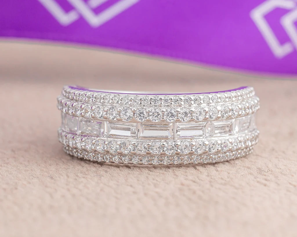 Lyn Sterling Silver Wedding Band