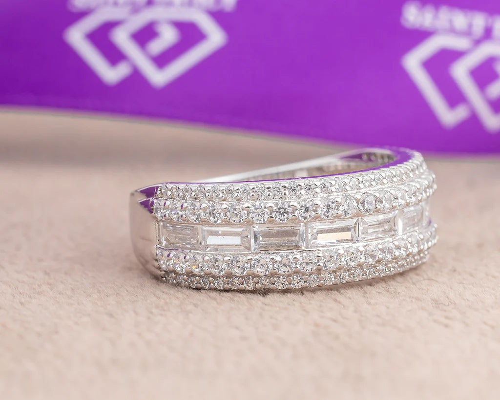 Lyn Sterling Silver Wedding Band