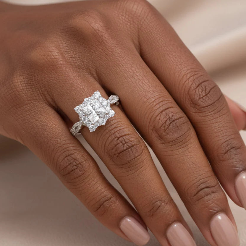 Marie Sterling Silver Engagement Ring