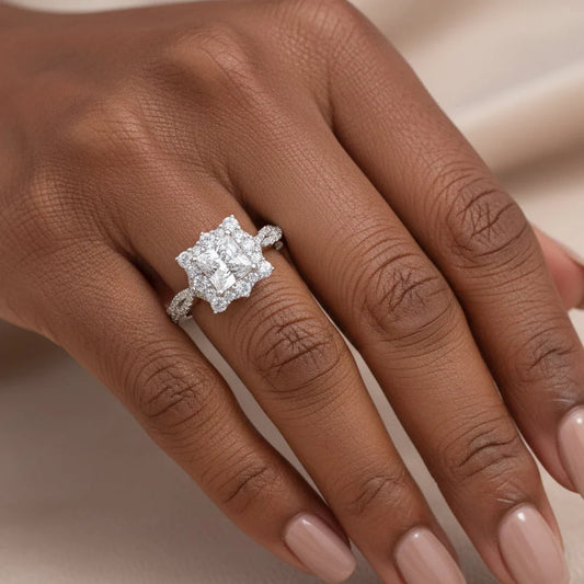 Marie Sterling Silver Engagement Ring