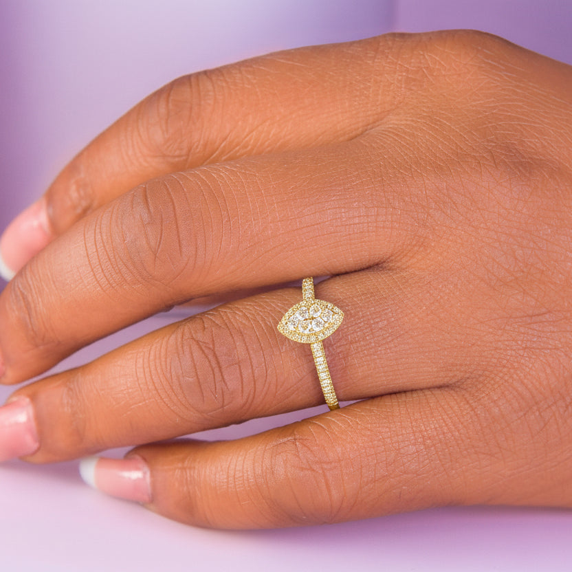 Matilda 18Karat Yellow Gold Diamond Engagement Ring