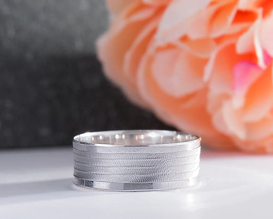Desmond 18Karat White Gold Wedding Band