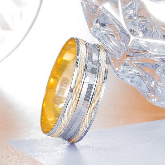 Nathan 18Karat Two-Tone Gold Wedding Band
